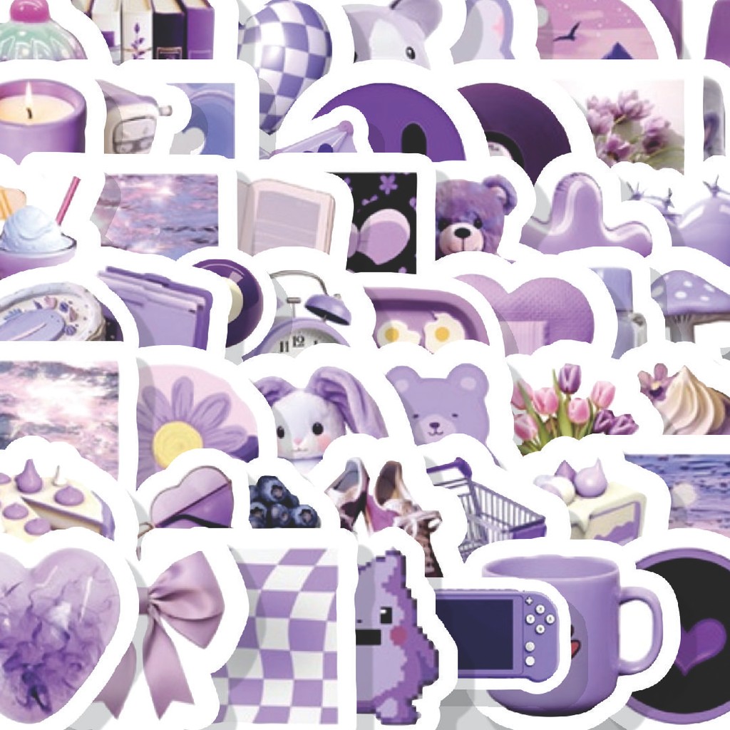 

Stiker Cutting Pack Stiker Instyle Purple Isi 100Pcs Series Aesthetic Lucu Keren Untuk Koper Bahan Vynil
