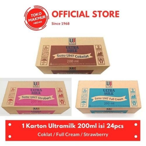 

1 KARTON ULTRA MILK UHT 200ML ISI 24PCS
