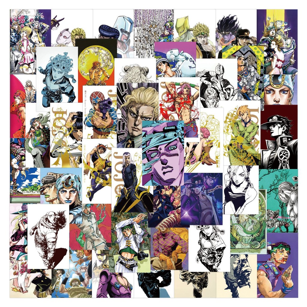 

75Pcs Kujo Jotaro Anime Stickers JoJo Bizarre Adventure Sticker Higashikata Josuke Bruno Buccellati Cartoon Decals
