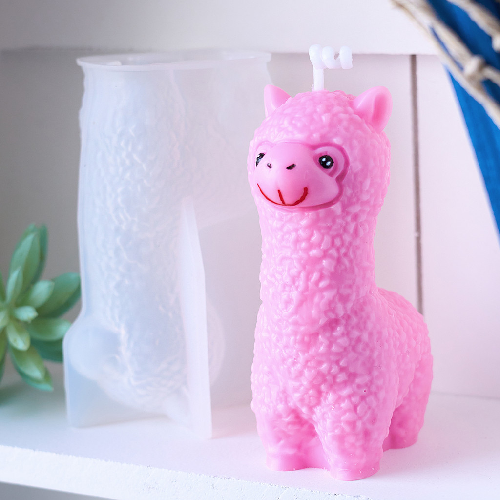 

3D Alpaca Scented Candle Mold DIY Sheep Gypsum Making Cute Animal Soap Making Resin Silicone Mold Craft Gift Home Decor Supplies