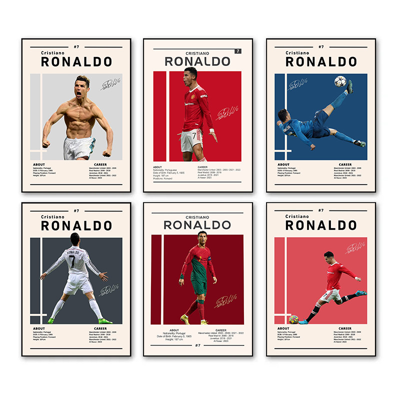 

C-Cristiano Football Star R-RRonaldo Posters and Prints Canvas Printing Modern Wall Art Picture for Living Room Home Decor Gifts