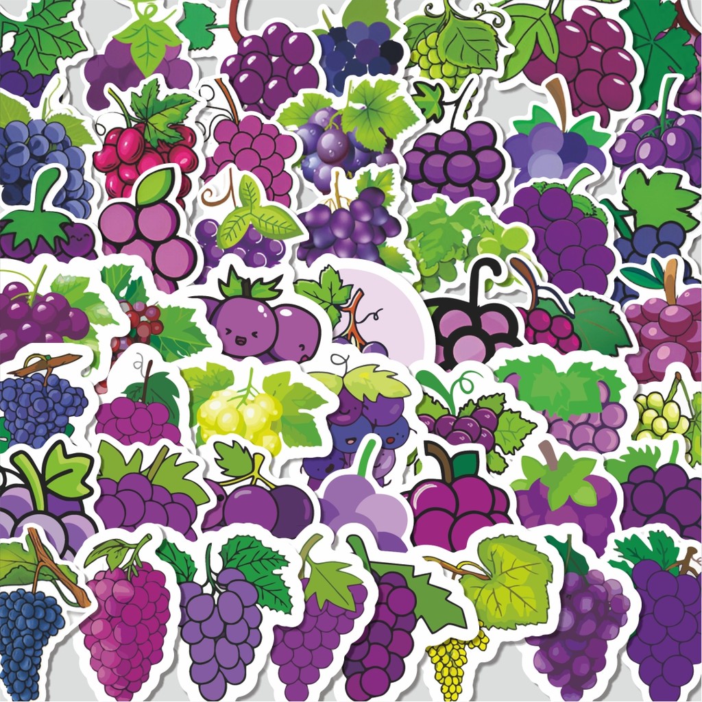 

Stiker Cutting Pack Stiker Funny Grape Series [Seri Anggur Lucu] Isi 100Pcs Series Aesthetic Lucu Keren Untuk Koper Bahan Vynil