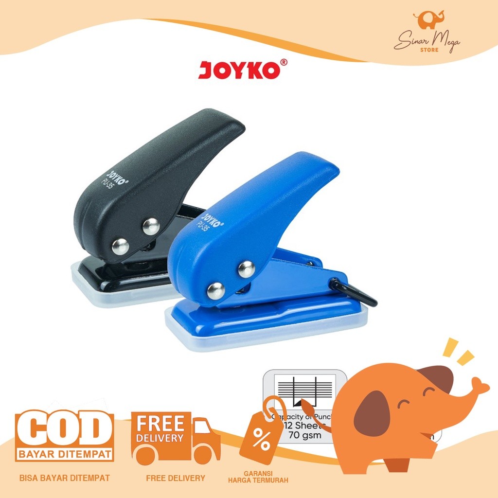 

Joyko Punch PU-35 / Pembolong Kertas Satu Lubang One Hole Punch Joyko