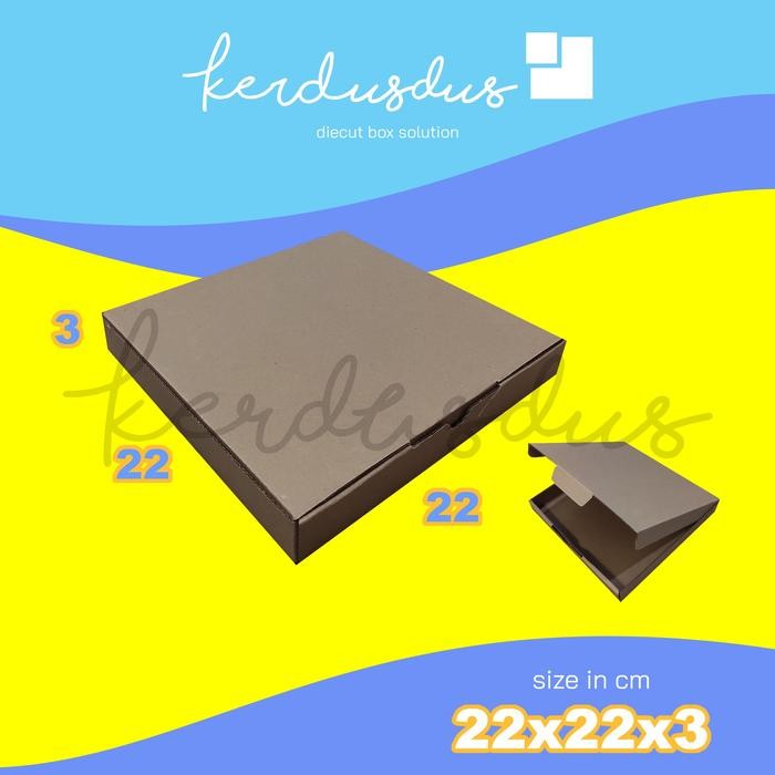 

22x22x3 cm kardus carton box diecut pizza kue packing packaging