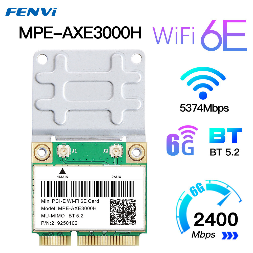 6Ghz/5G/2.4Ghz Wifi 6E Mini PCIE Wifi Card For Bluetooth 5.3 Intel AX210 Wlan Wifi Card 802.11AX Wir