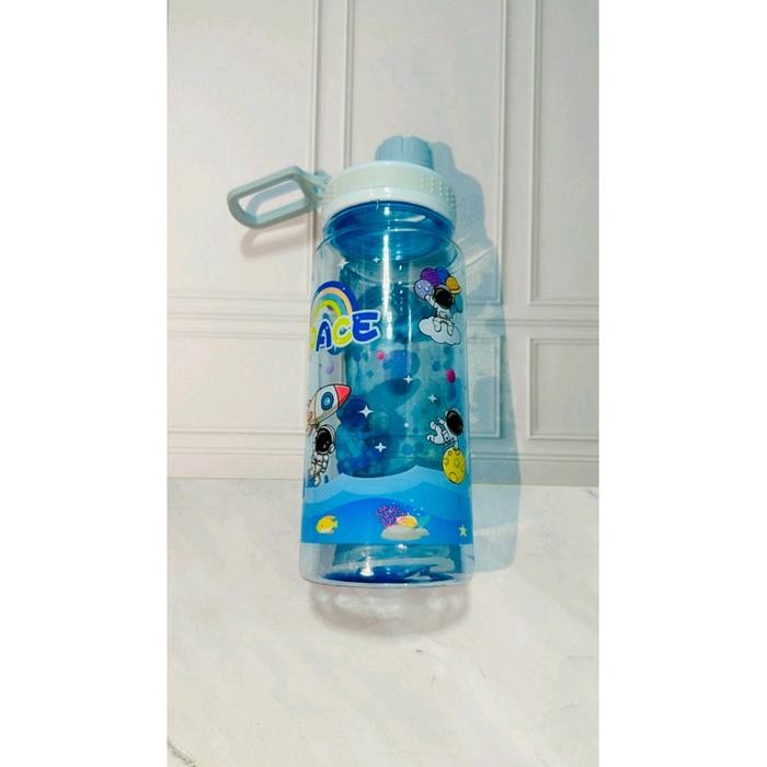 Botol Minum Anak Motif Astronot 750ML / Botol Minum Space 750ML - Pink
