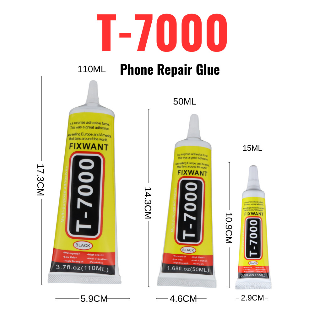 

FIXWANT 15/50/110ML T7000 Black Cellphone Tablet Repair Battery Cover LCD Frame Adhesive T-7000 Electronic Components Glue