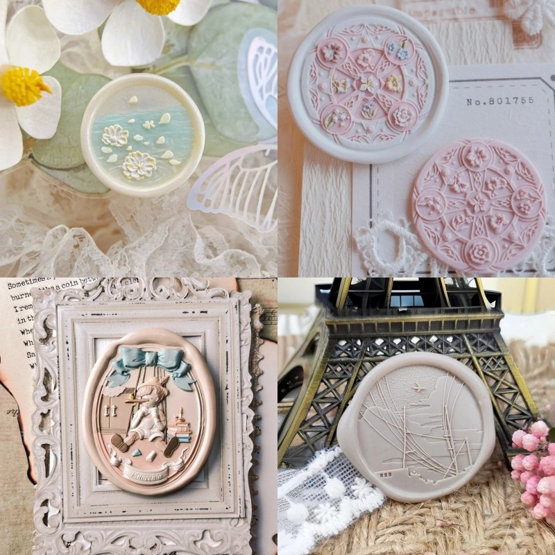 

Stamp Toy Fire Seal Seal Head Multi-Layer Fine Carved Special Relief Copper Head Handmade Diy Invitation Envelope Seal