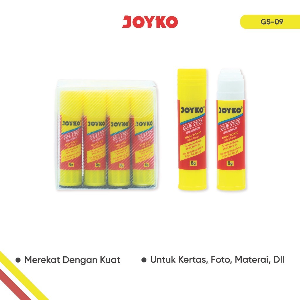 

GROSIRR (1BOX=12PC) JOYKO Lem Glue Stick 1 Pack GS-09 8g LEM STIK JOYKO