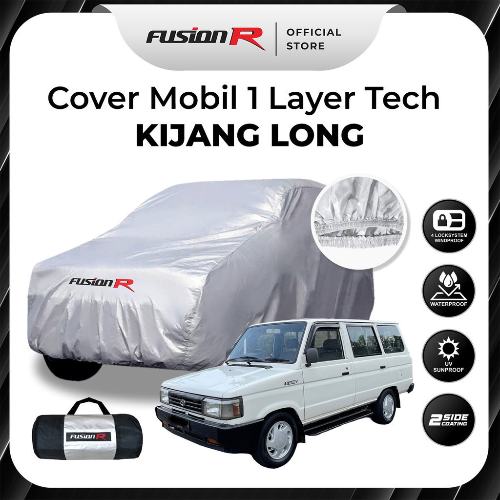 Fusion R Cover Sarung Mobil Putih Kijang Long Lock System