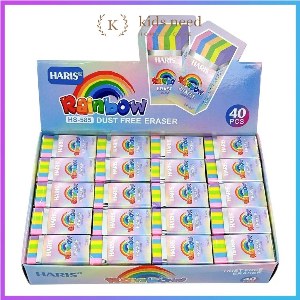 

(40pcs) Penghapus murah ukuran kecil/ stip murah/ hapusan mini / Eraser putih hitam warna warni