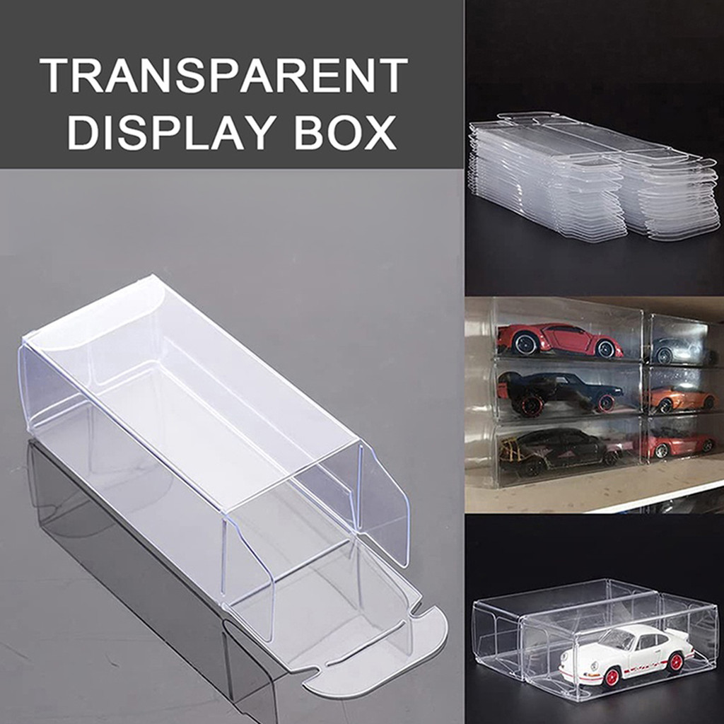

5/10pcs Kotak pelindung model mobil Kotak debu model mobil skala kecil 30*40*82mm Kotak pajangan transparan PVC