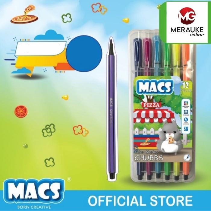 

MACS Spidol Color Marker 12 Warna