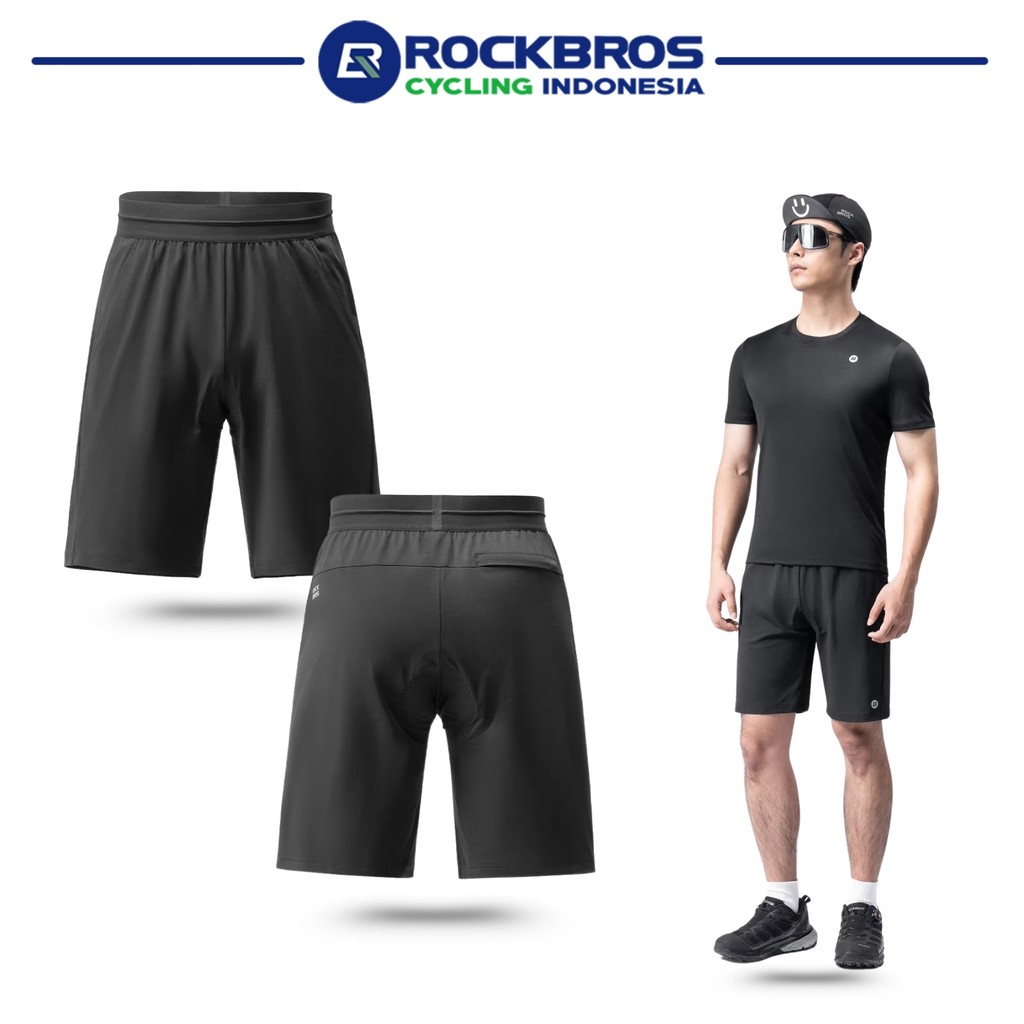 Rci Rockbros RK2025-K Celana Sepeda Pria Pendek Padding Short Pants Cycling Outdoor Sports Quick Dry
