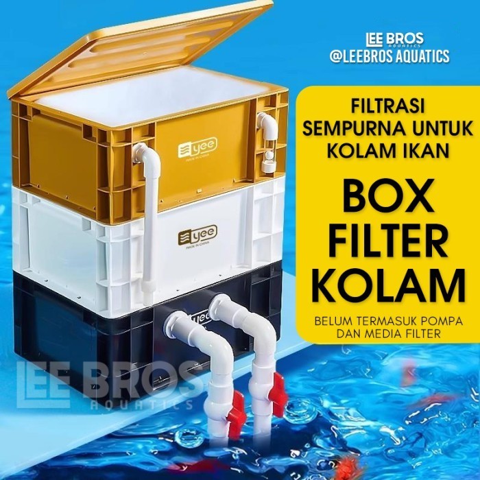 Filter Kolam Ikan Koi Hias / Ember Bio Filter Kolam / Tong Filter Kolam Ikan / Trickle Box Filter Ko