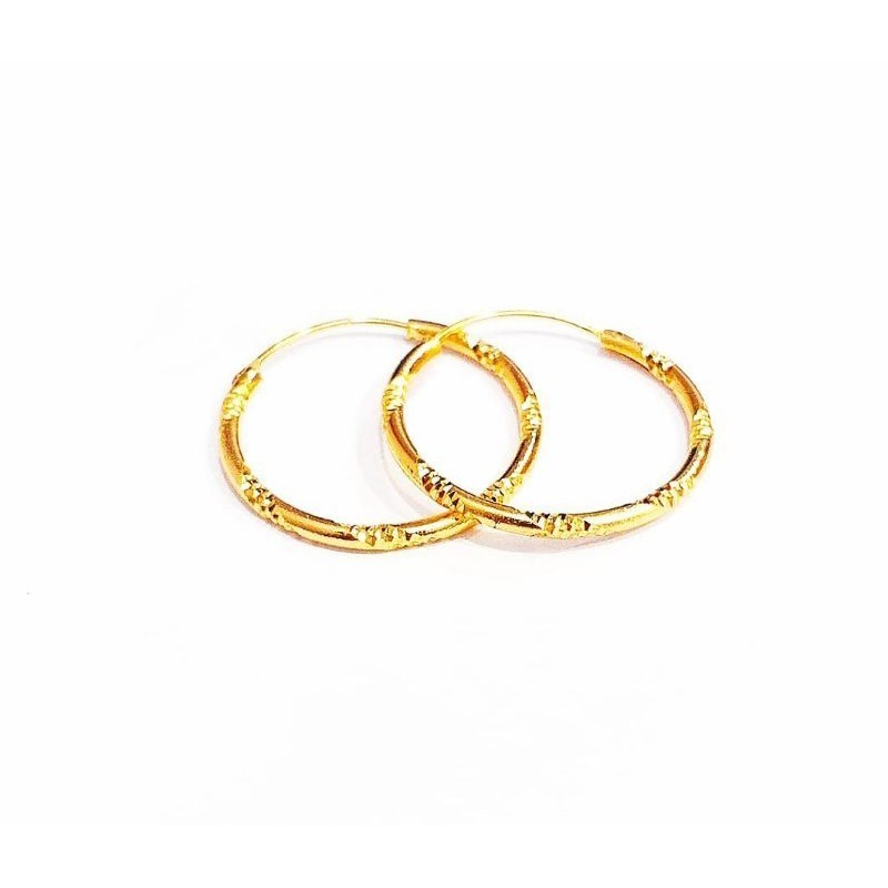 anting gipsi titanium anting wanita dewasa motif bulat polos terlaris