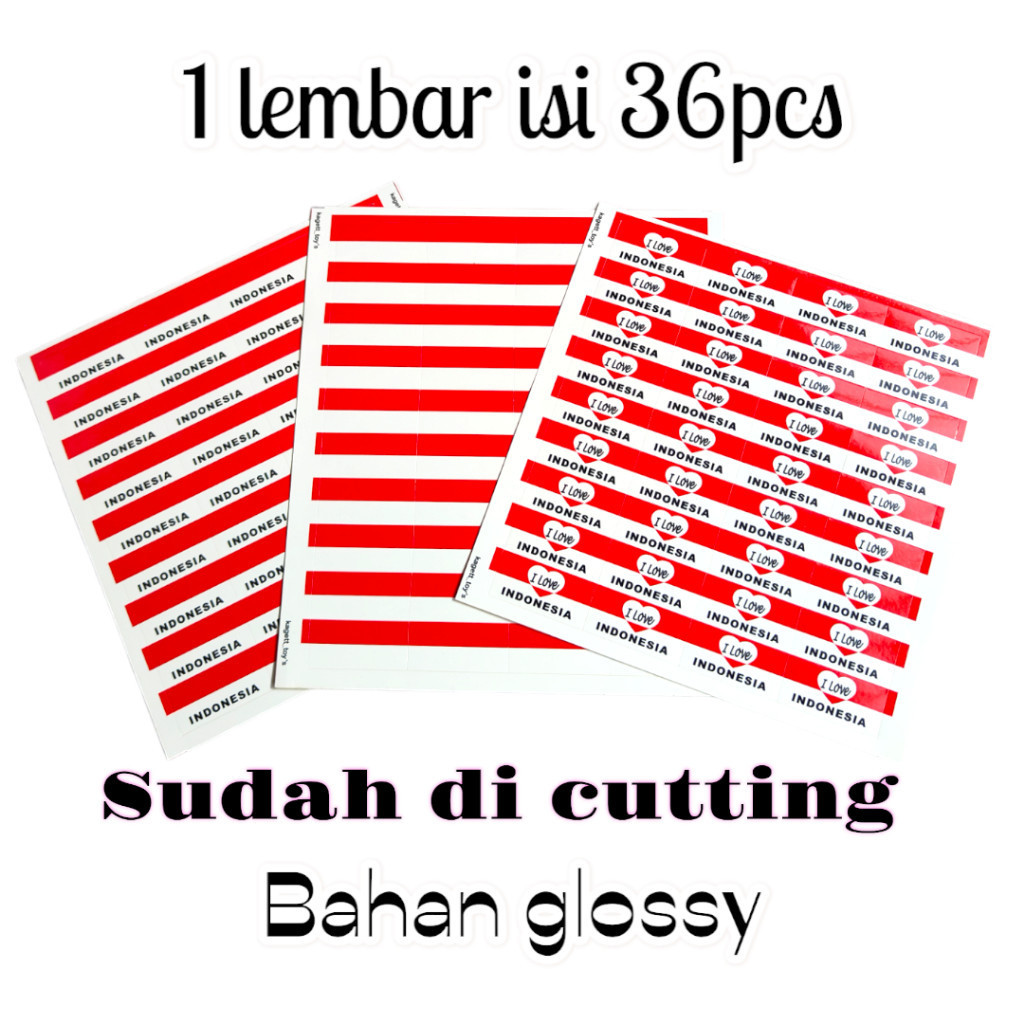 

[isi 32pcs] Stiker pipi merah putih / stiker 17 Agustus / stiker bendera