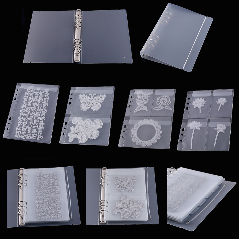 

Die Storage Book Binder Die and Stamp Storage Folder With Cover Inserts Dividers For Dies And Stamps Organization/Storage