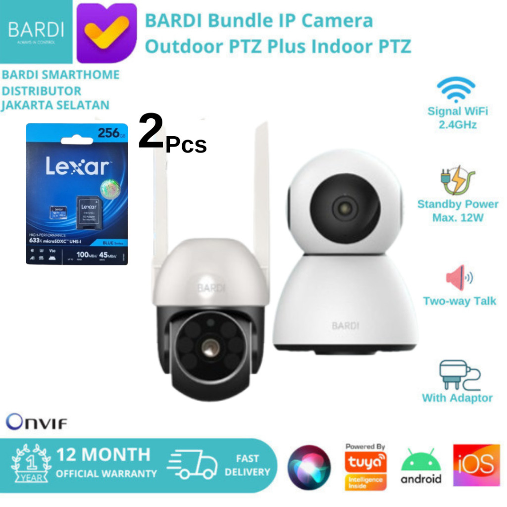 BARDI IP Camera Indoor Outdoor PTZ CCTV Smart Bundle CCTV Bardi