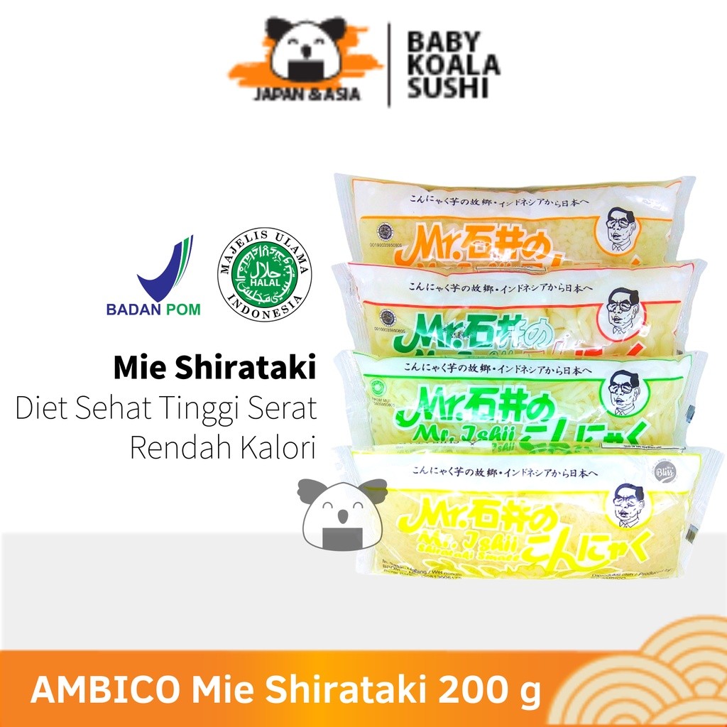 

AMBICO Shirataki Mie Keto Basah 200 g │ Sirataki Diet Keto Export Quality...