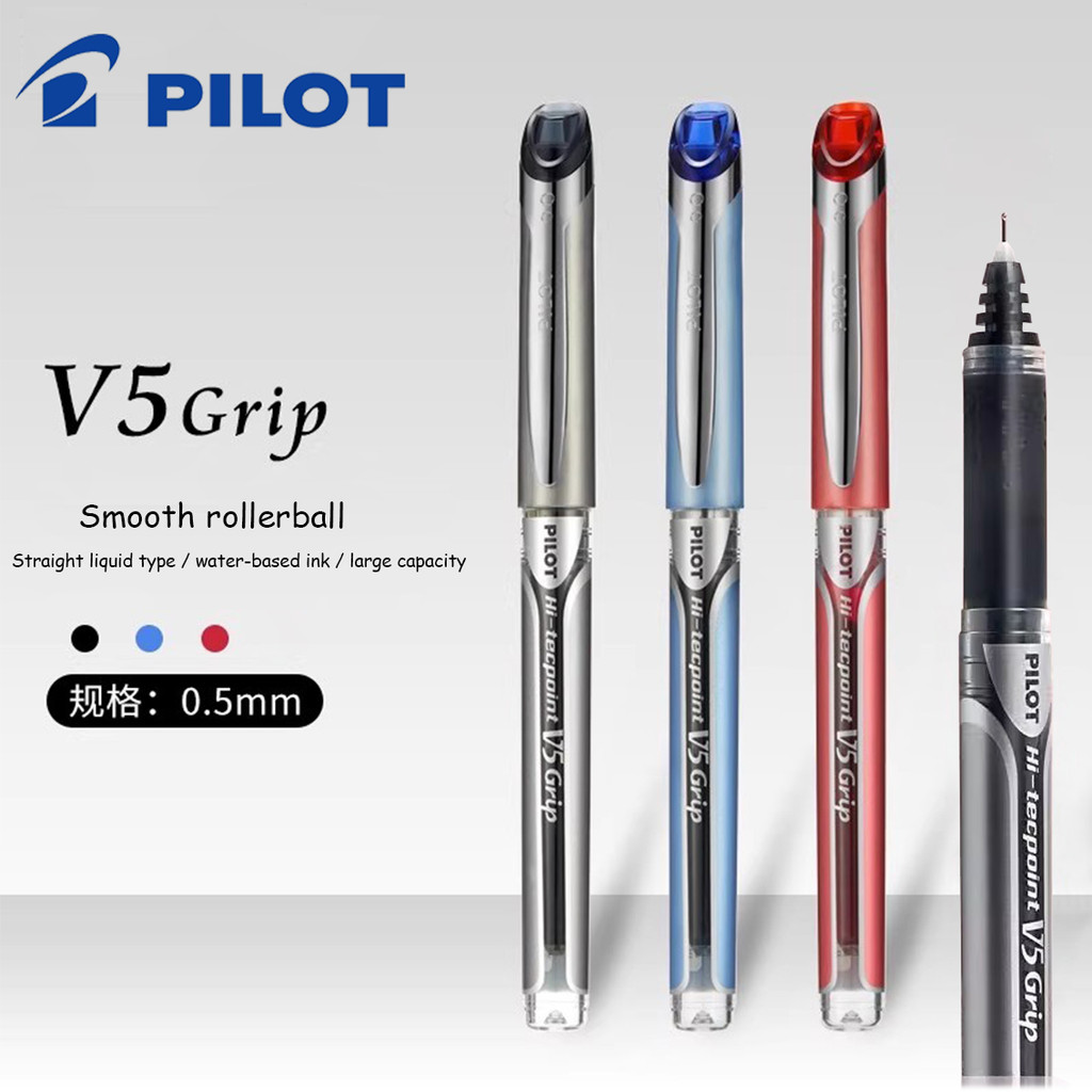 

3pcs PILOT BXGPN-V5 Gel Pen Hi-Tecpoint V5 Upgraded Straight Liquid Needle Pen Nib 0.5mm Pens for Writing Cute Stationery