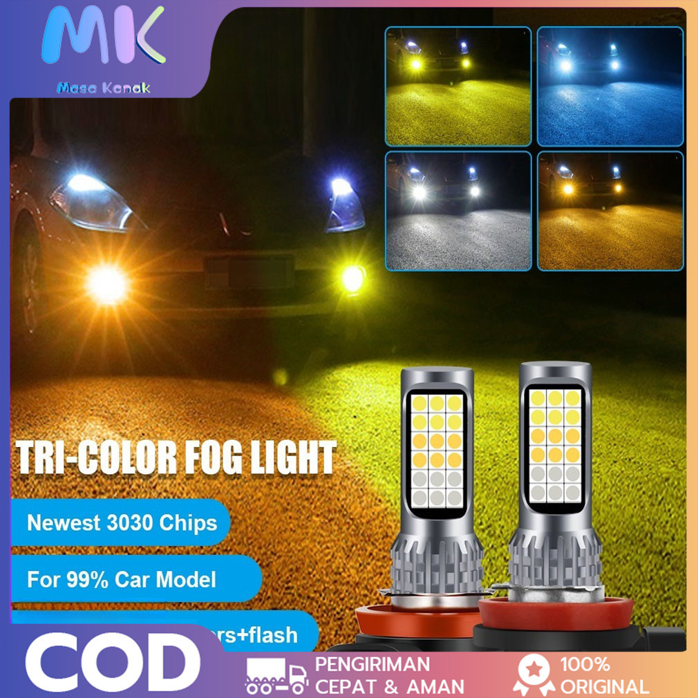 LED FOGLAMP 3 WARNA H8 H11 H16 AVANZA XENIA CALYA SIGRA AGYA AYLA ERTIGA JAZZ BRIO ROCKY RAIZE YARIS