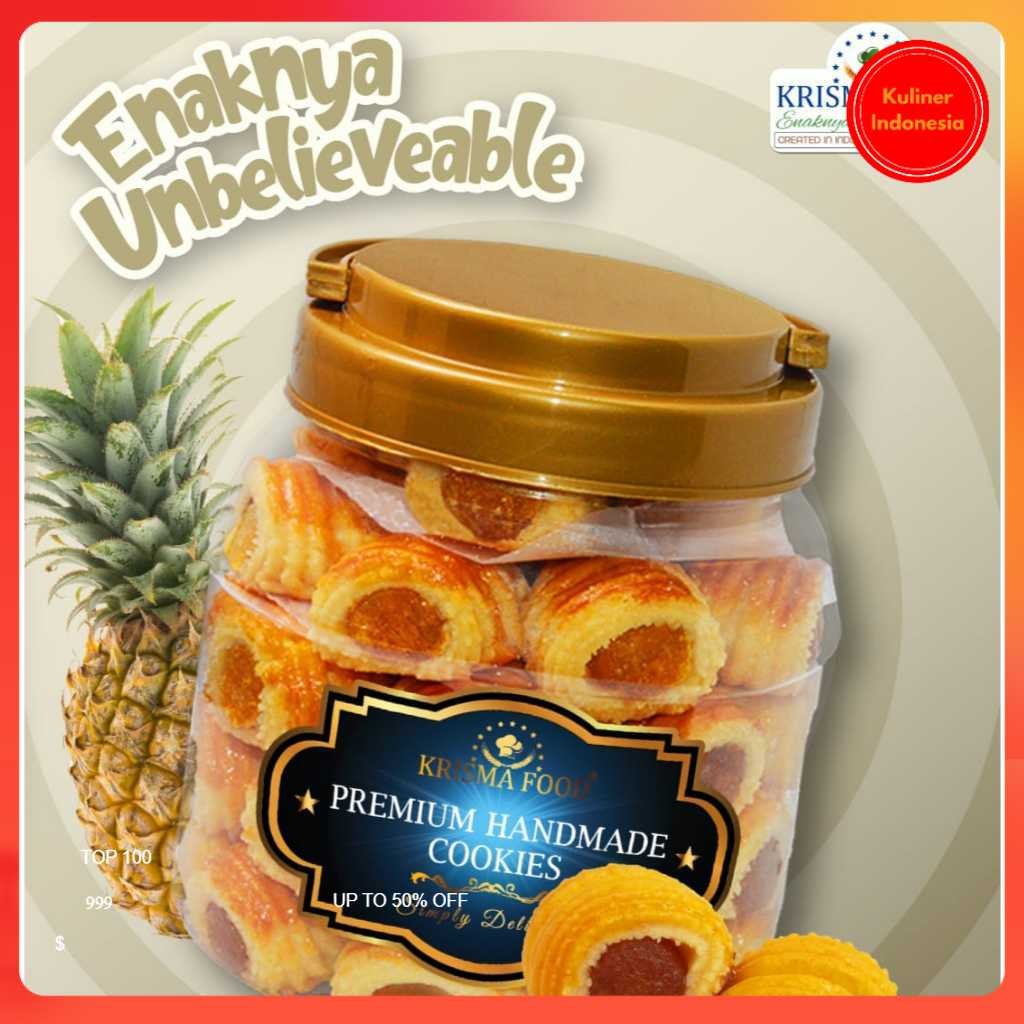 

Nastar lembut lumer di mulut oleh-oleh khas handmade kue kering nastar enak nastar lebaran krisna food