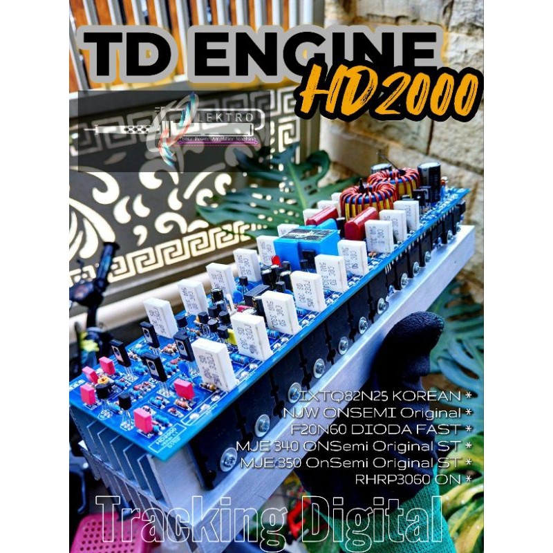 Driver Amp TD CLASS E- ENGINE HD2000 | Tracking Digital | 2U Amplifier #LOT FET  TS04066238