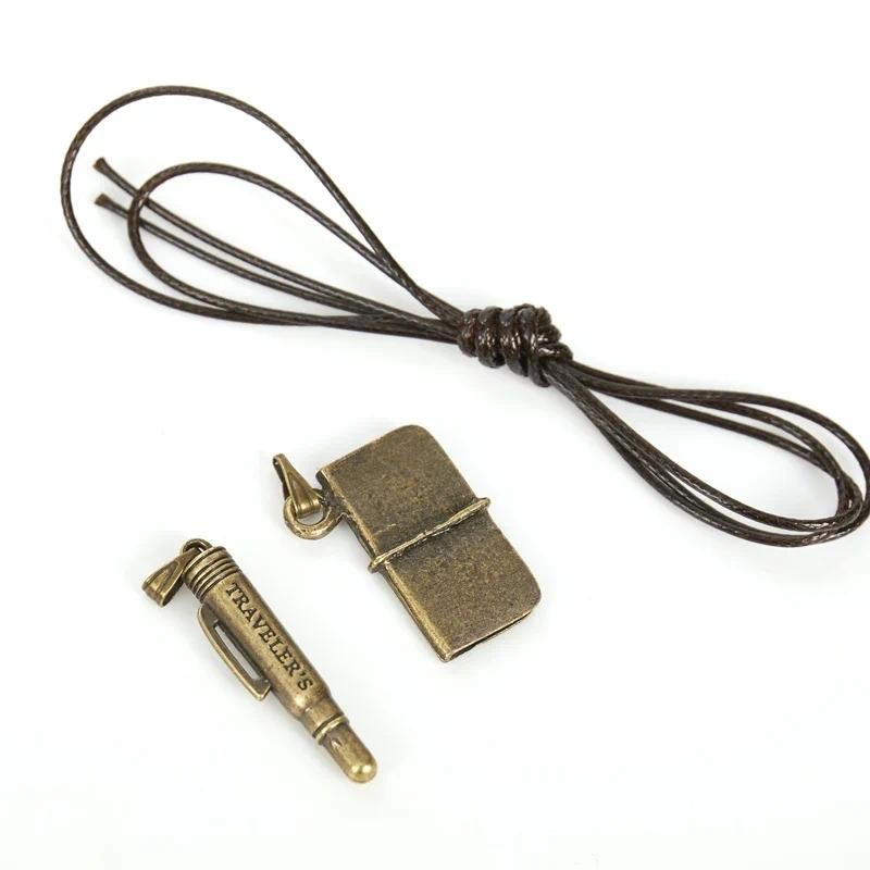 

Vintage Japanese Travelers Notebook Pendant Metal Bookmarks Planner Decorative Accessories for Midori Journals School Stationery