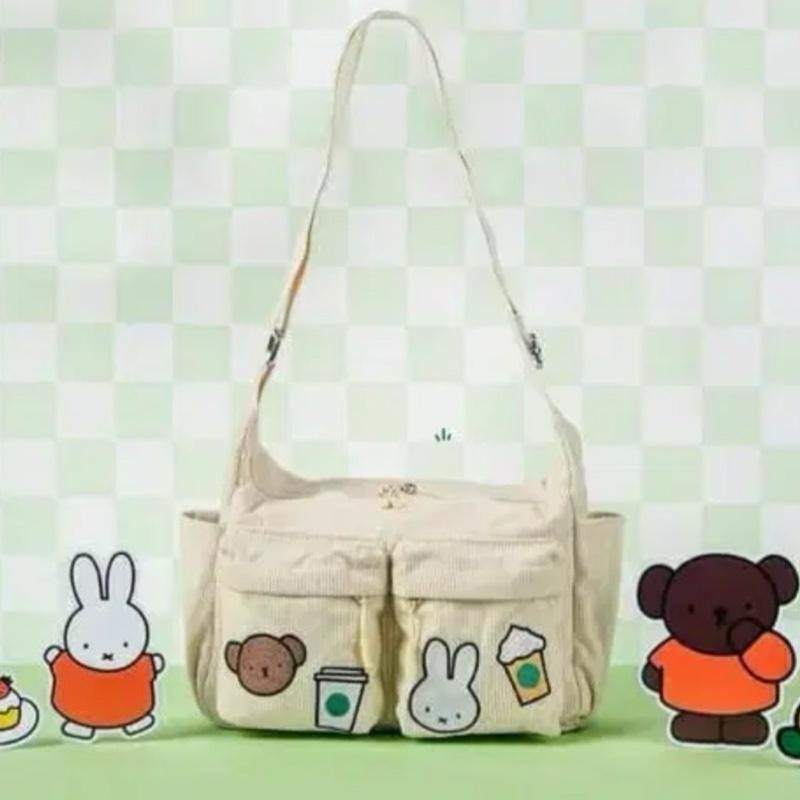 Starbucks Coffee Miffy Friends Rabbit Nintje Sling Bag Tas Tote Bags Collection Koleksi Merchandise 