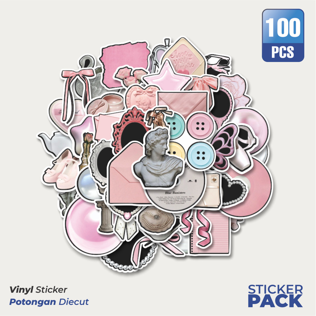 

MURAH 100 PCS Stiker Coquette Retro Aesthetic Mix 1 Waterproof Aesthetic- Untuk Laptop, Motor, dan Helm - Paper Stationery Pack