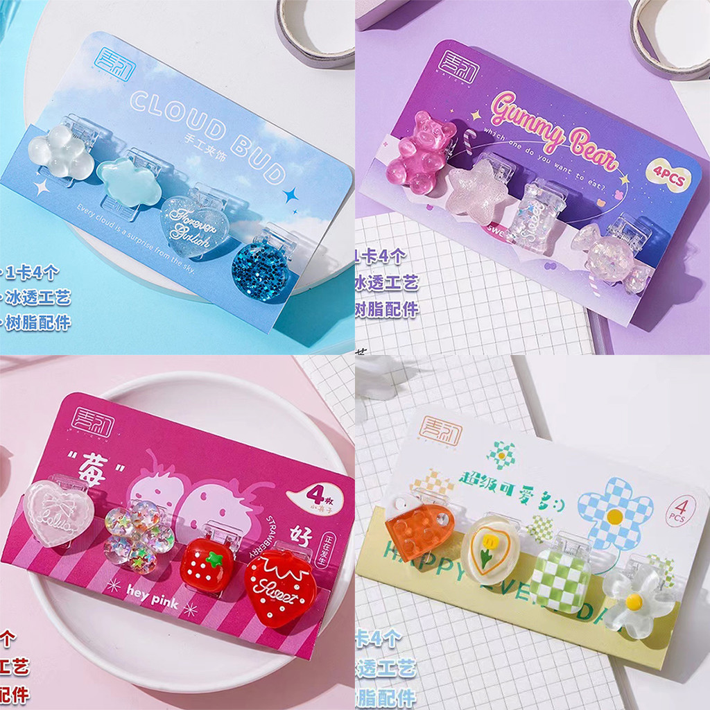 

Cute Paper Clip Creative Lovely Cartoon Scrapbook Journal Clip Student Stationery Acrylic Clip Office Binding Clip Photo Clip