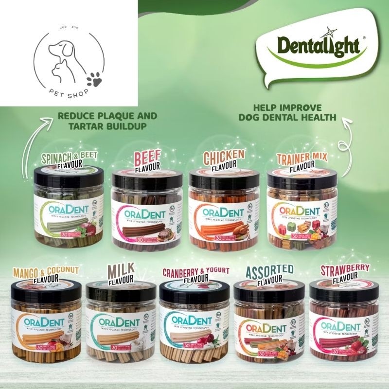 

DENTALIGHT ORADENT Dental Chews 230gr - Snack Anjing