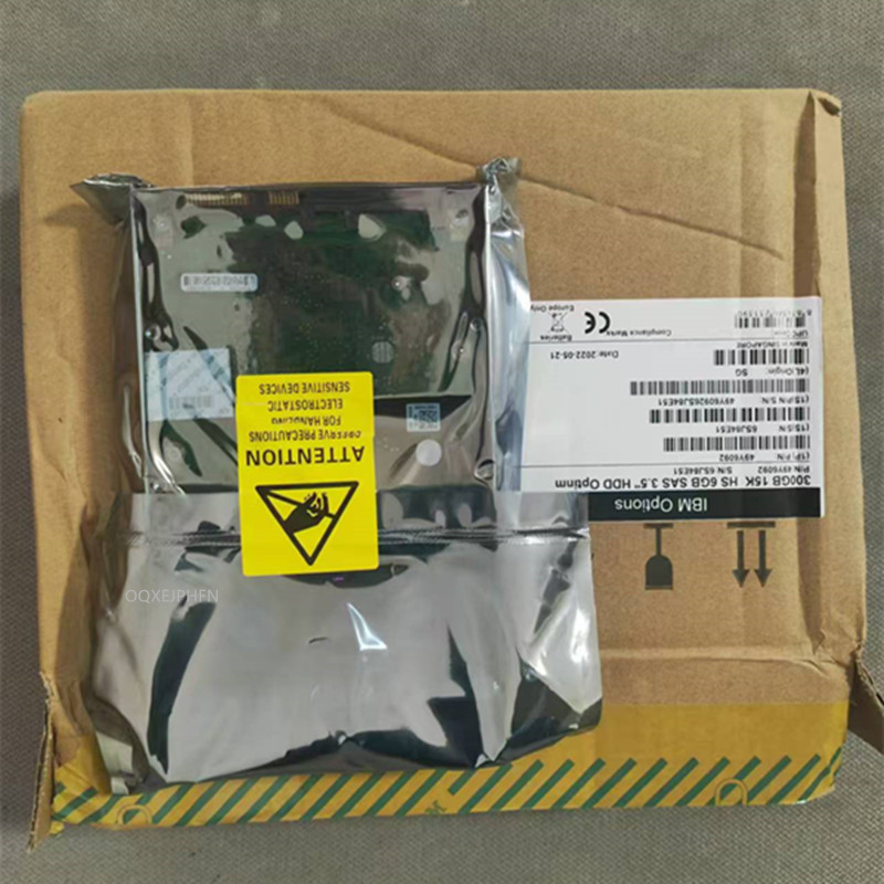Original New HDD For IBM X3650 M4 M5 300GB 3.5" SAS 32MB 15000RPM For Server HDD For 49Y6093 49Y6092
