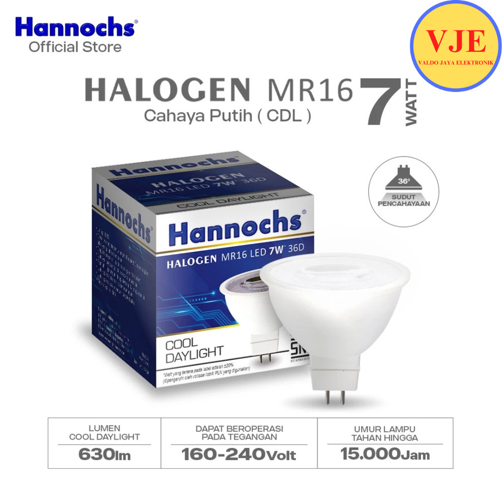 Hannochs LED Spotlight Halogen MR16 LED 7W 36D