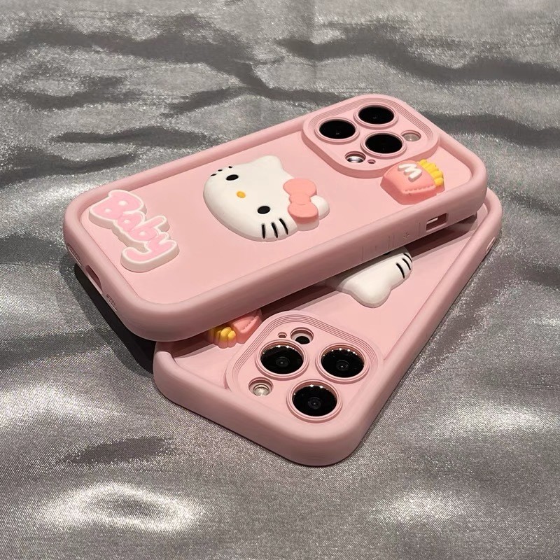 

Hello Kitty Sanrio Baby Anti Drop Full Package Soft Slicone Case Phone Case Is Suitable For Iphone 11 12 13 14 15 Pro Max Plus