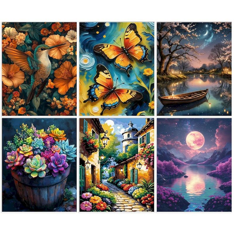 

GATYZTORY Oil Painting By Numbers HandPainted Picture Zero Basis For Adults Diy Framed Landscape Drawing By Numbers Art Unique G