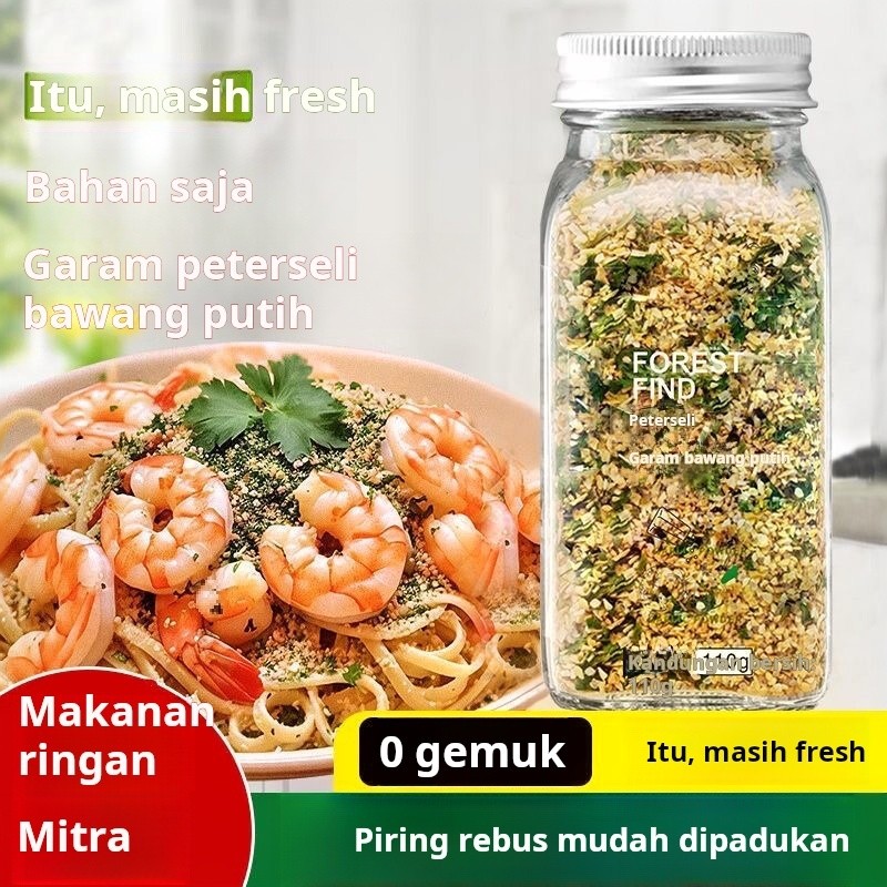 

Nusamunch Parsley Garlic Salt 110g - Bumbu Masak Premium Tanpa Pengawet, Cocok untuk BBQ/Ayam Goreng/Roti