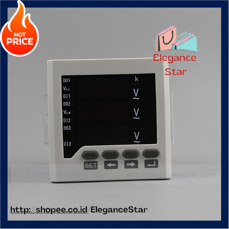 3 phase 3 wire and 4 wire LED digital 3 phase voltage meter ,3 phase panel meter,digital V meter , v