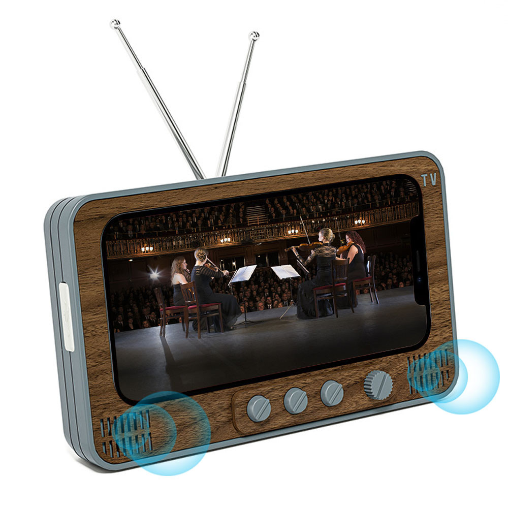 Retro Bluetooth Speaker Hifi Stereo Sound Box Vintage TV Design Wireless Handsfree Music Player Port