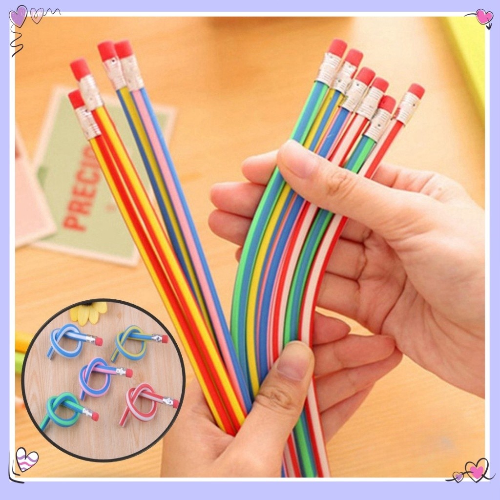 

Pensil Lentur Fleksibel Pensil Gulung Flexibel Lentur Unik Alat Tulis Sekolah Anak Pencil Karet Inul