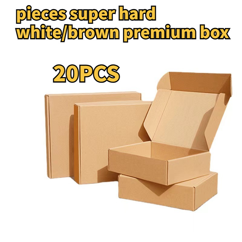 

20 pcs super hard white/brown multi-size brown carton packaging wedding party gift chocolate candy event gift box