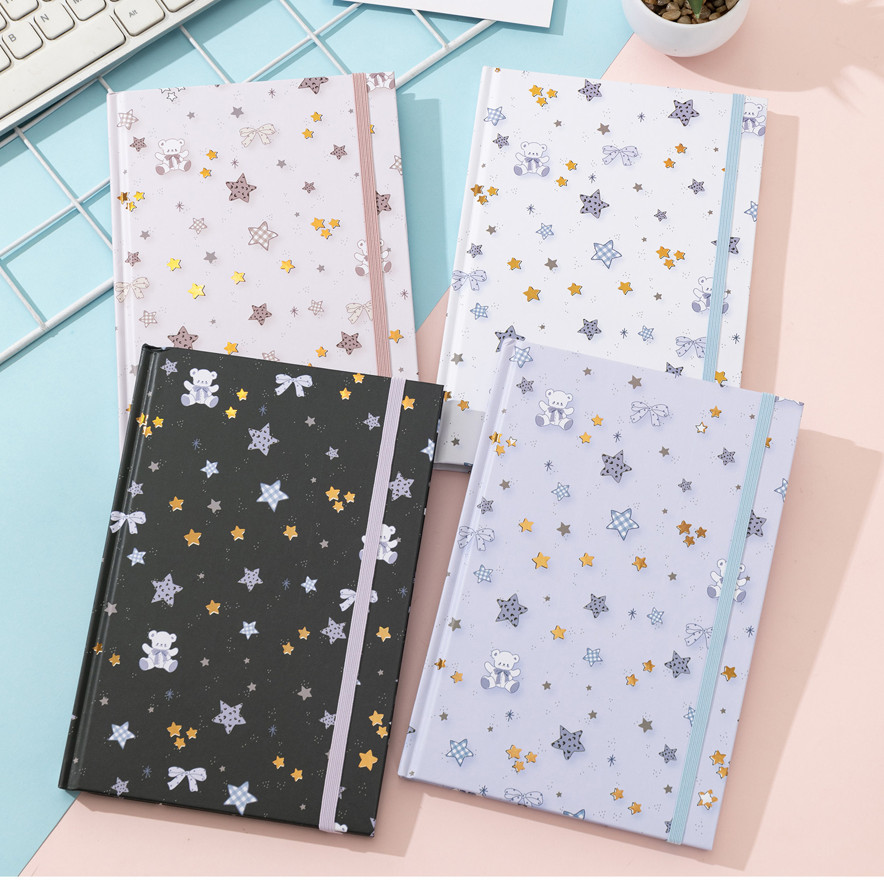 

Premium Notebook Hard Cover A5 80Lembar Minimalis Buku Catatan Estetik Elegan Bear Star - BC0645