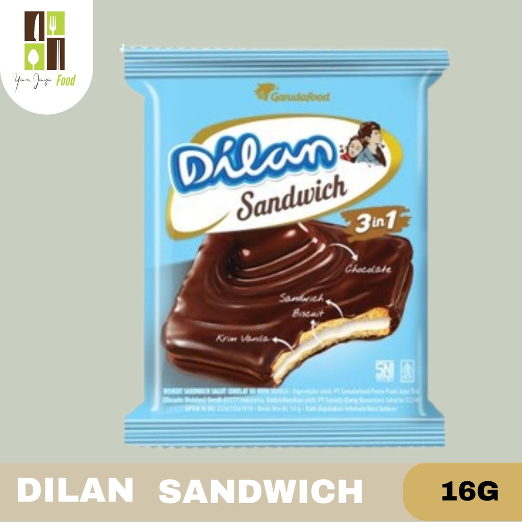 

Dilan Sandwich 16g - 1PC / Dilan Sandwich 3 in 1 Biskuit Coklat Krim