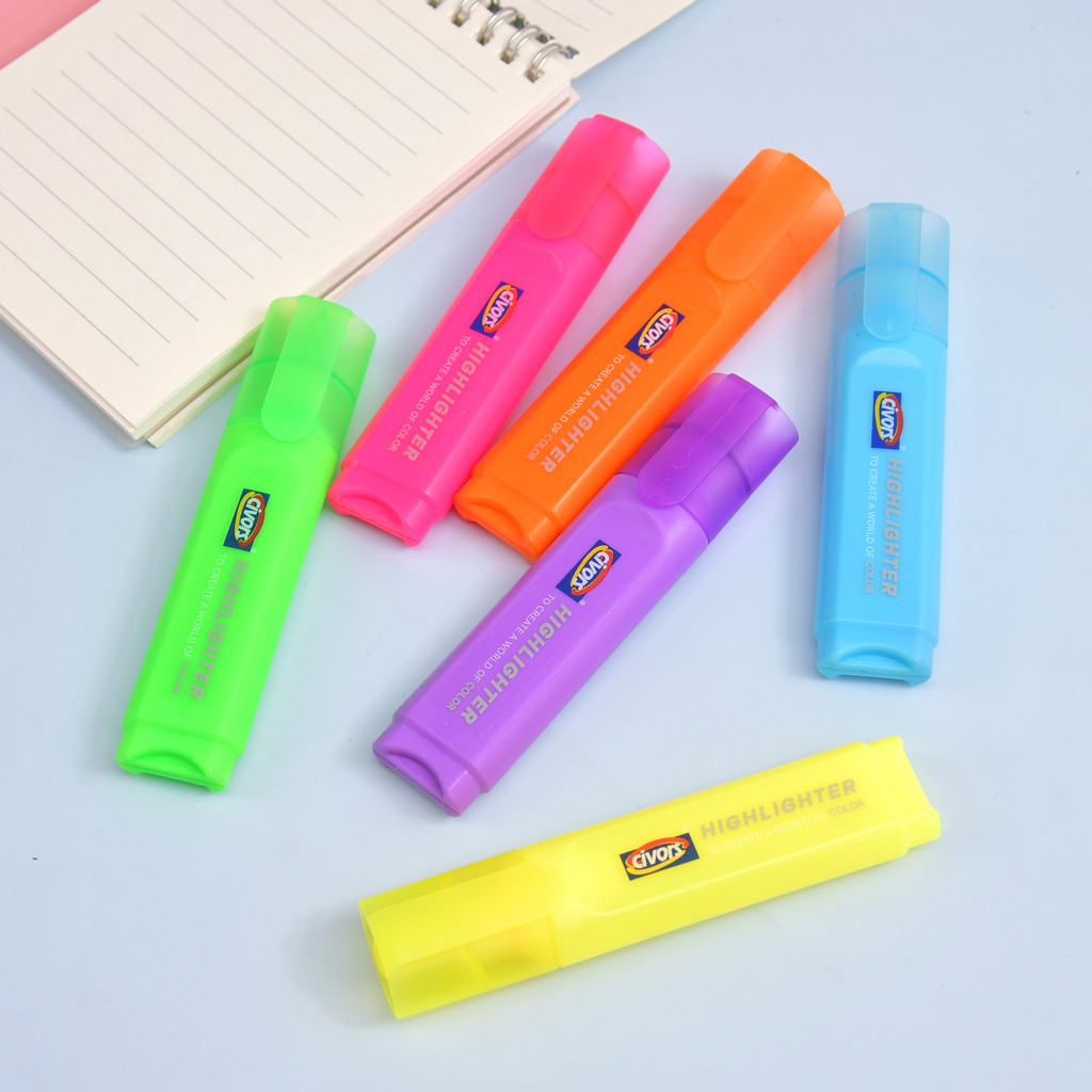 

6pcs Cute Marker pens can be Customized for Student office Markers Six Color Set Highlighter Pen pastel highlighter
