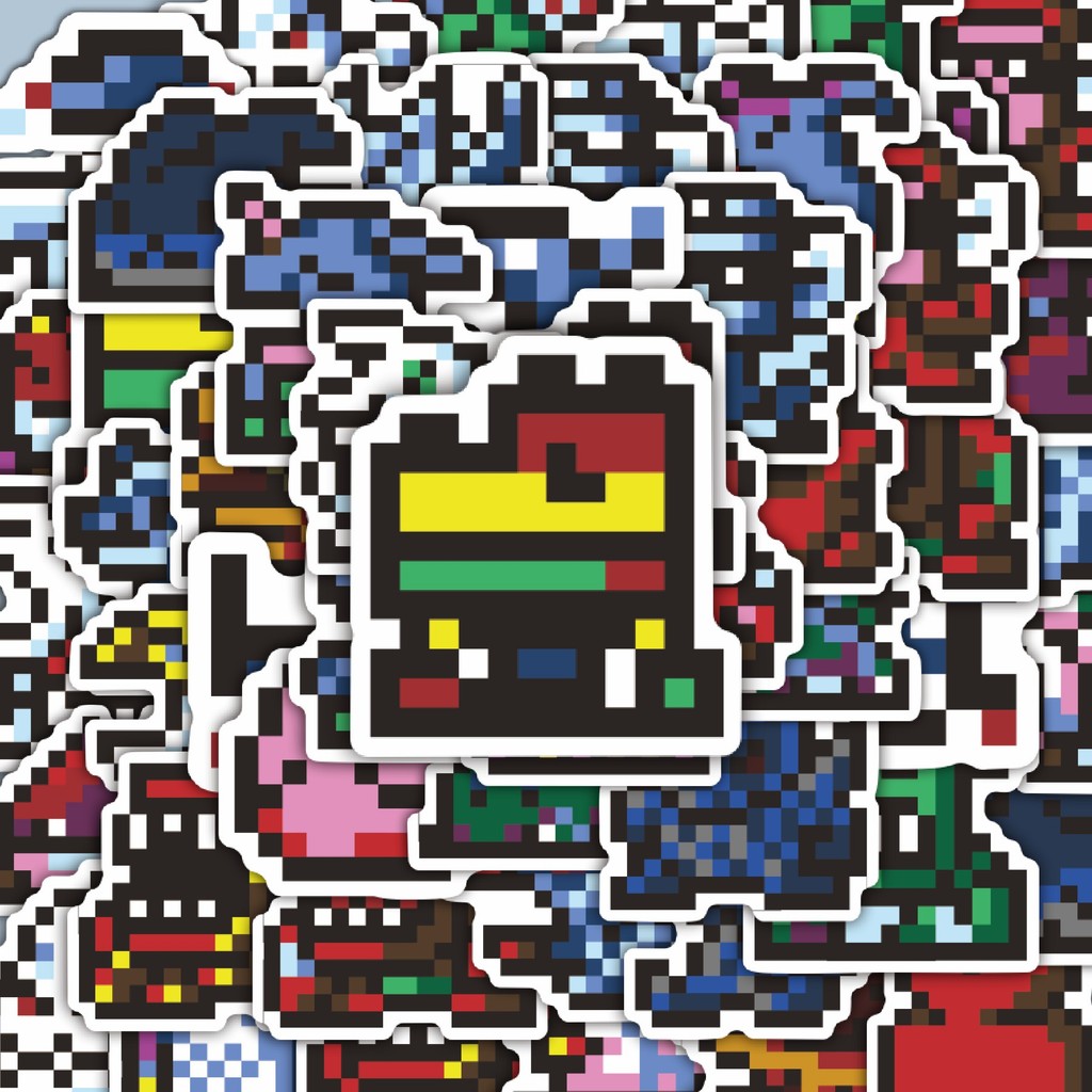 

100PCS Lucu Stiker Pixel Digimon V21 Stiker Aesthetic Stiker Anti Air Stikers Berperekat Waterproof sticker decal buat Motor Helm Buku Journal Koper Casing HP Laptop Botol Minum Hadiah anak