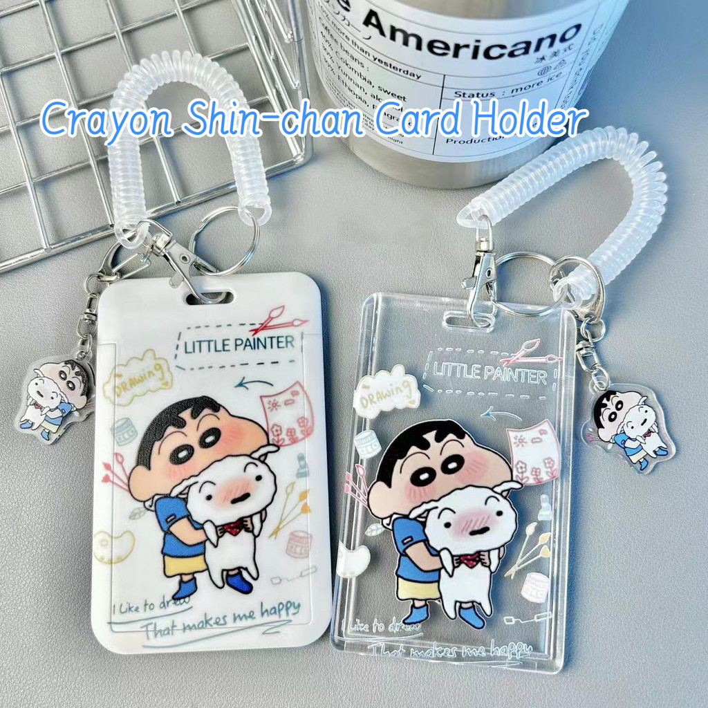 

Crayon Shin- an Cute Cartoon Card Anti-lost Student Card Employee ID Set Traffic Card Elevator Card Badge Protection Cover