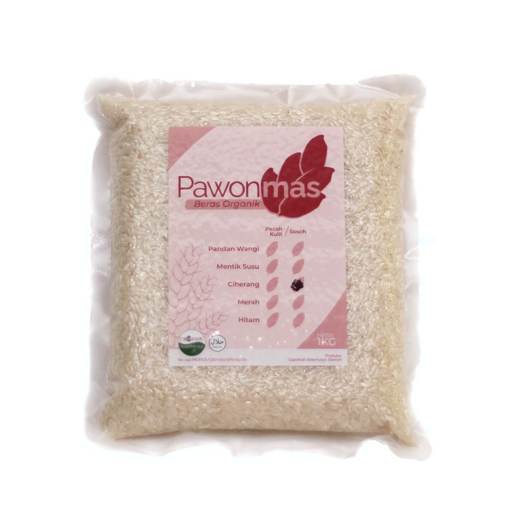 

Pawonmas Beras Ciherang Organik Sosoh [1kg] Rendah Gula Beras Diet Low IG