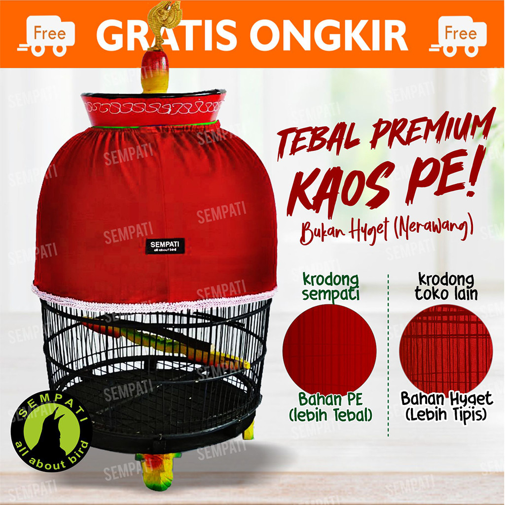 SEMPATI KRODONG PERKUTUT PE KAOS KERODONG KRODONG SANGKAR PERKUTUT KRODONG KANDANG BURUNG PERKUTUT D