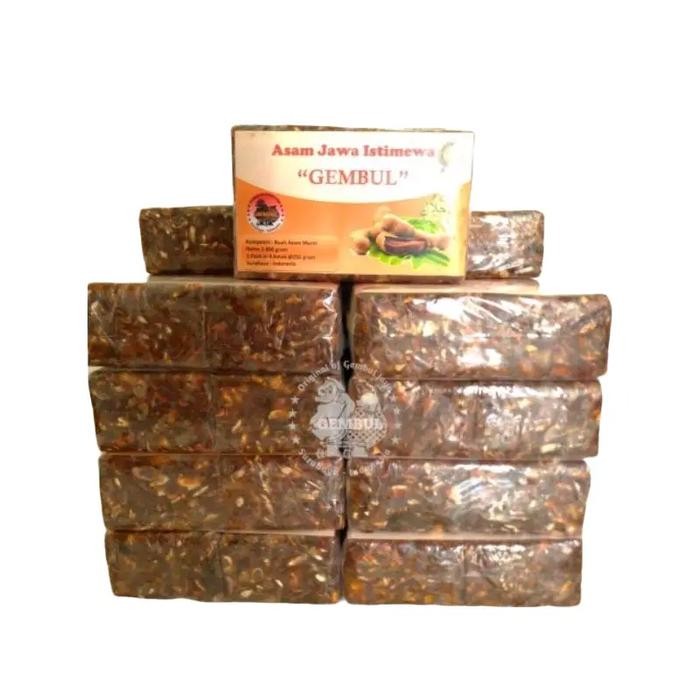 1kg isi 4 kotak Asam Jawa KUNING baru panen GEMBUL TANPA BIJI 100% Asli